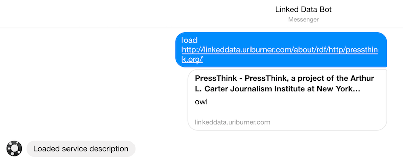 Messenger interaction with OSDB CLI