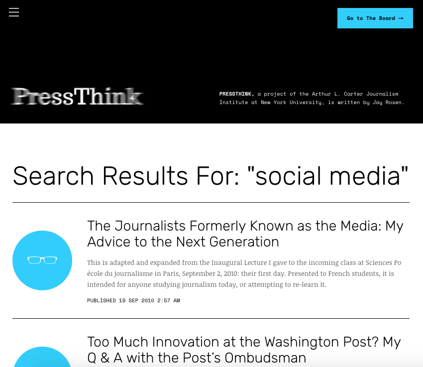 pressthink search action results